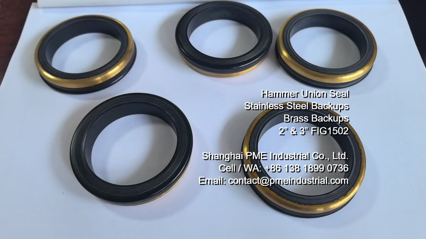 NBR Hammer Union Seal with Brass Backup Ring for 2 inch FIG 1502