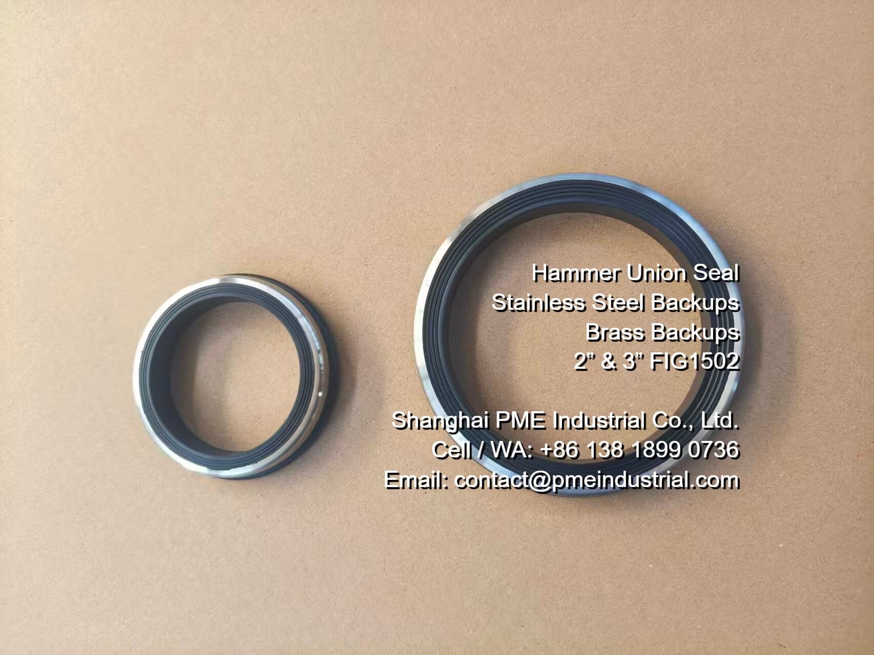 NBR Hammer Union Seal with Stainless Steel Backup Ring for 3 inch FIG 1502