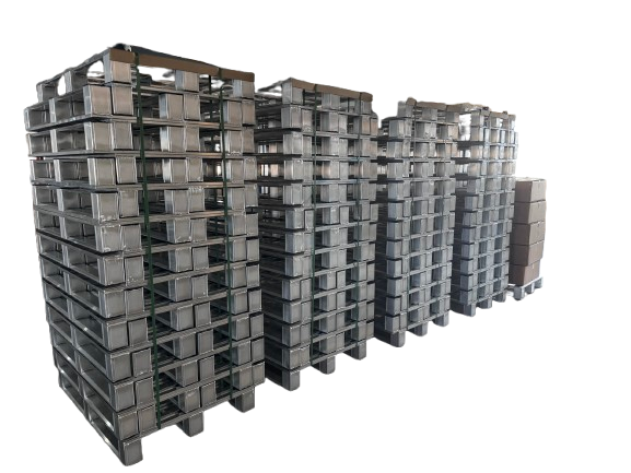 PME Euro Sized 1200 x 800 mm Aluminum Pallet Frame with 1500 kg Dynamic Load Capacity