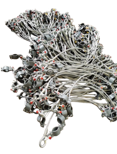 PME Hose Hobble Clamps 4-Bolt High Pressure Safety Restraint System for Drilling Hoses and FIG 1502 Piping