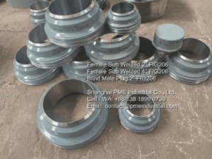 API 6A PSL-1 blind male plug Fig 206 2 inch rated at 2000 PSI for H2S sour service sealing applications.