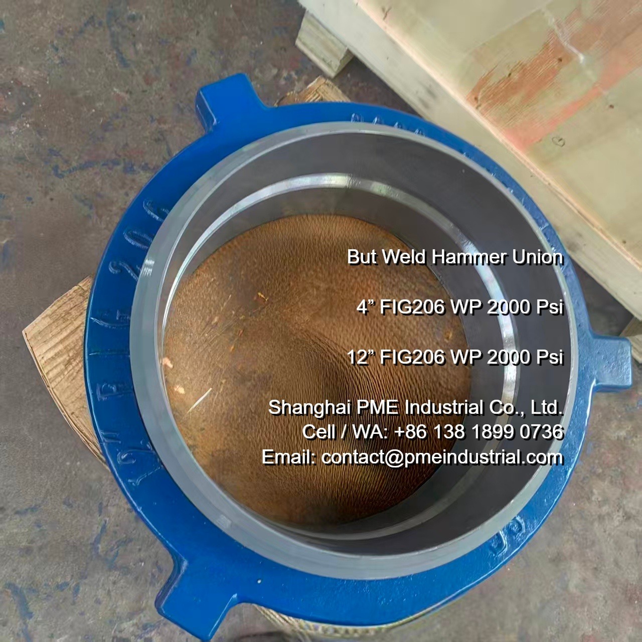 12 inch FIG 206 2000 PSI Butt Welded Hammer Union full assembly for SE Asia project.