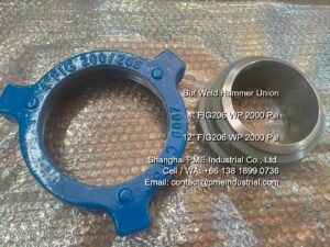 4 inch FIG 206 H2S Service male sub with butt welded end for European delivery.