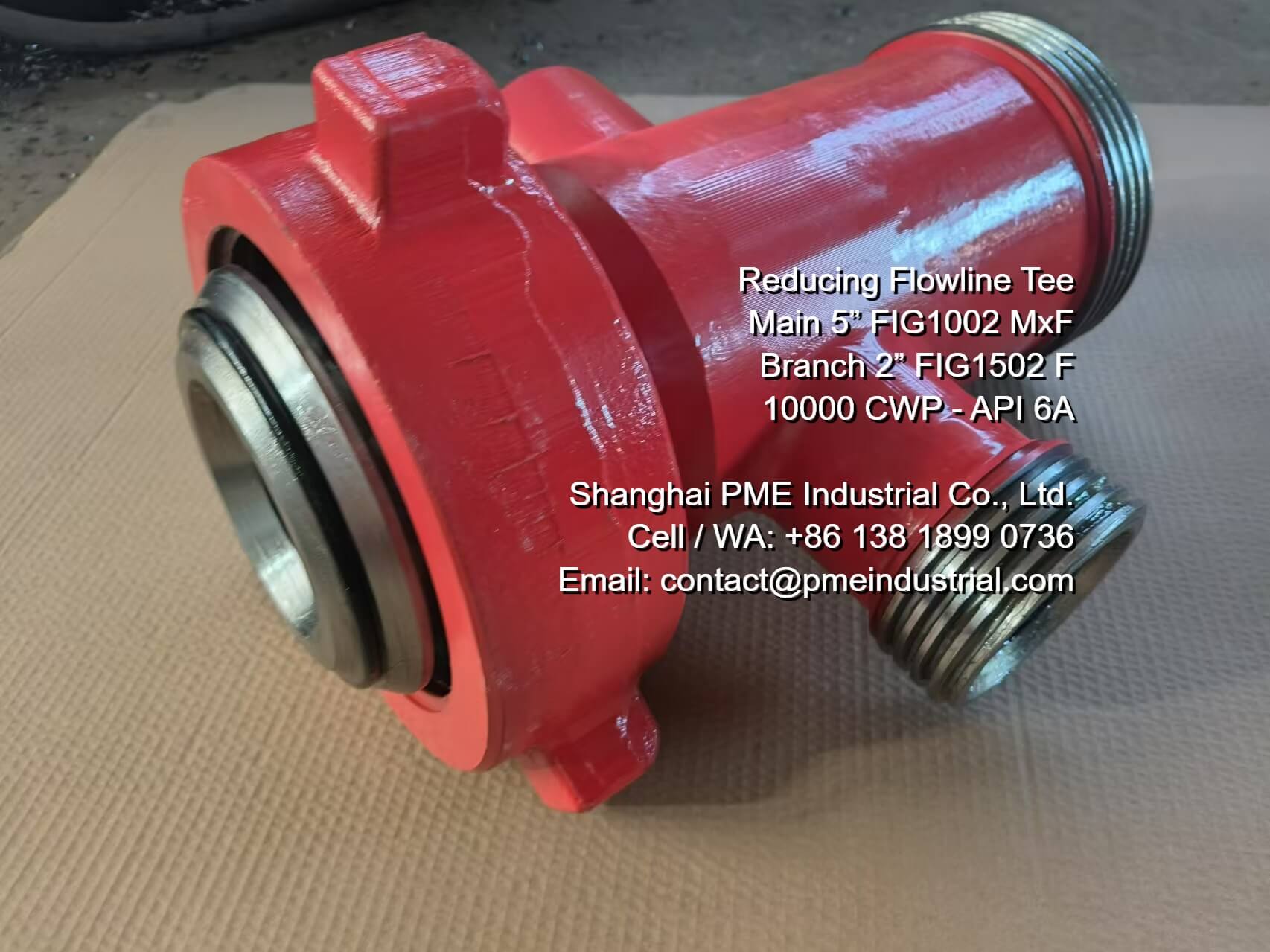 API 6A certified custom reducing hammer union tee 5 inch Fig 1002