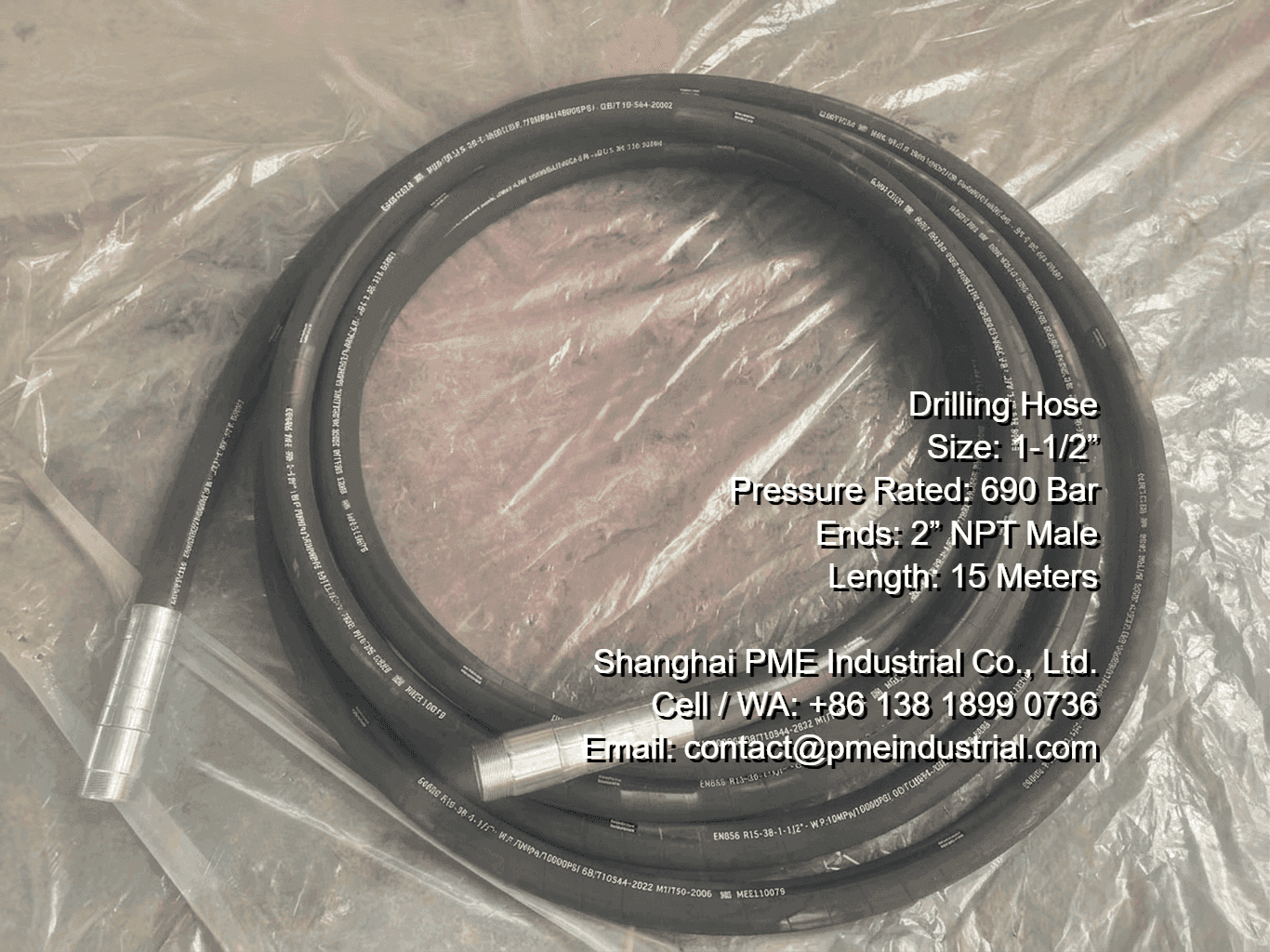 1 1/2 inch 690 Bar Drilling Hose Delivery