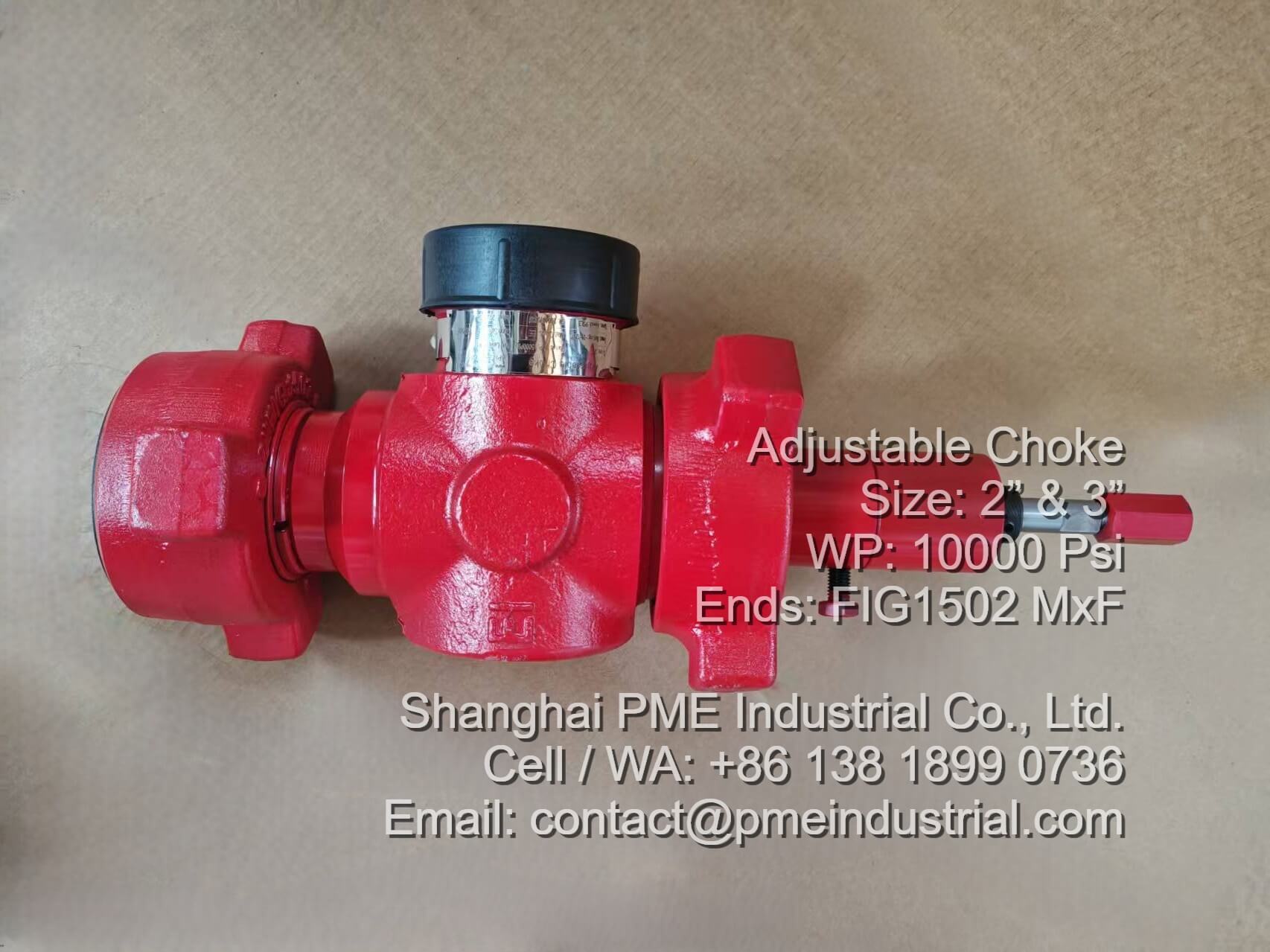 PME 3 Inch Choke Valve 10000 PSI delivered to Southeast Asia Oilfield