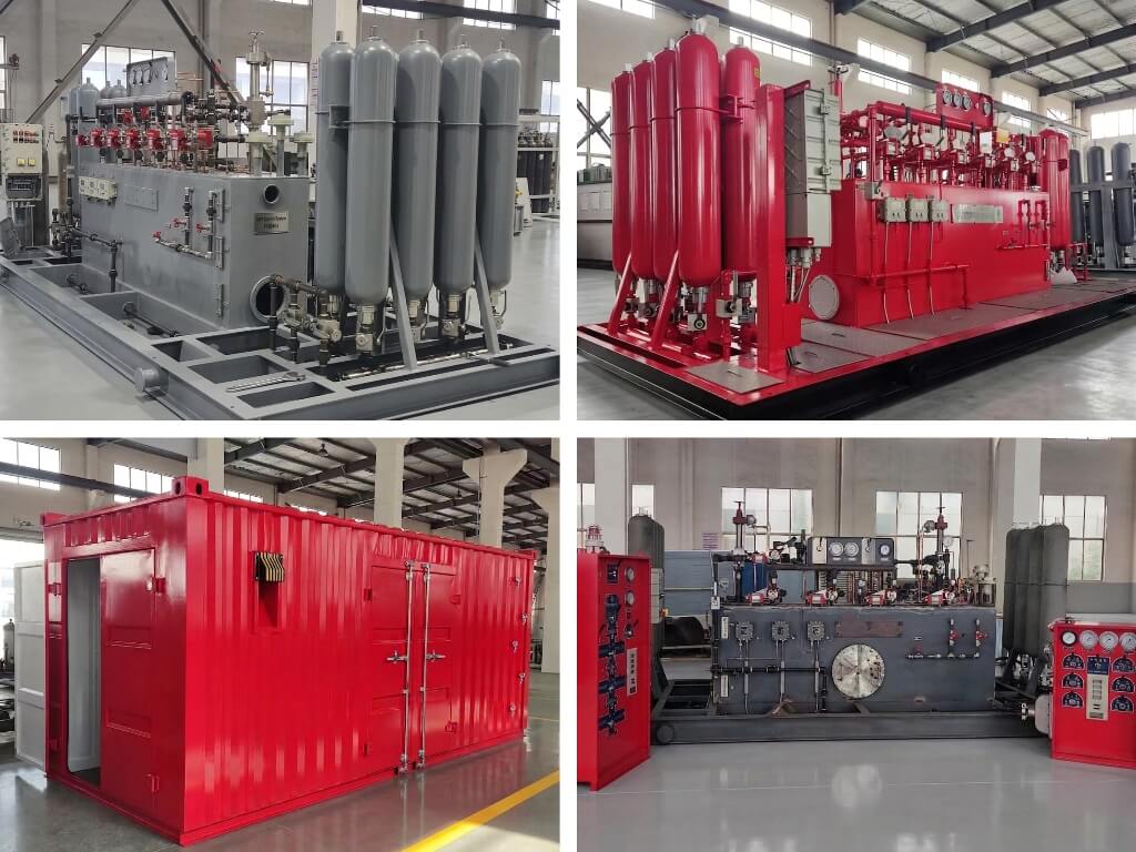 BOP Control Unit Accumulator model FKQ 640/6, specialized well control equipment for drilling rigs. Features high-pressure hydraulic accumulators and control system to ensure rapid, reliable operation of Blowout Preventers (BOPs) during emergency well-shut-in operations.