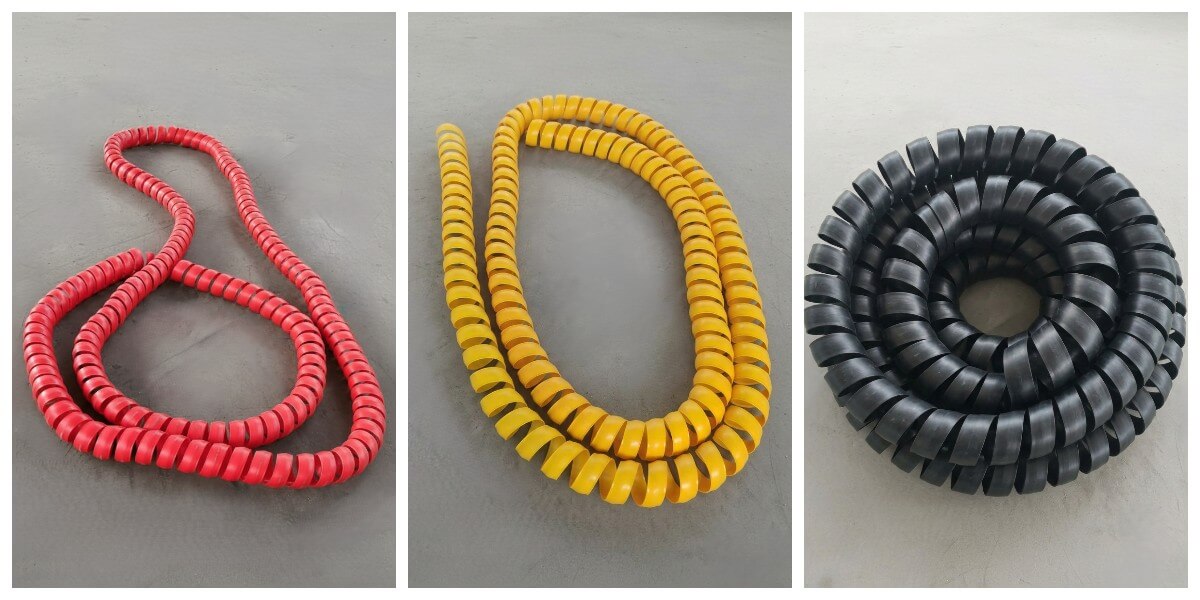 Heavy-duty plastic spiral guard wrap for hydraulic and industrial hose protection