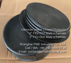 2 inch and 3 inch FIG 1502 male and female hammer union thread protector set for high pressure oilfield piping
