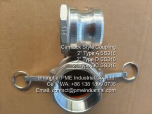 China manufactured Stainless Steel 2 Camlock Fittings Part D female coupler to male NPT thread