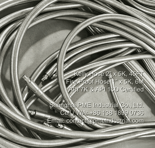 API 16D Fire Proof Flexible Hose 1 Inch with NPT Thread for UAE Rigs