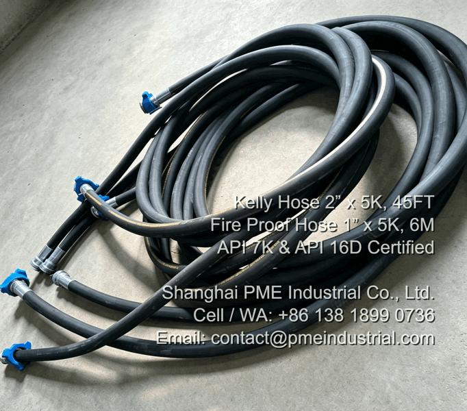 API 7K Kelly Hose 2 Inch 5000 PSI with FIG 1502 Hammer Union Ends
