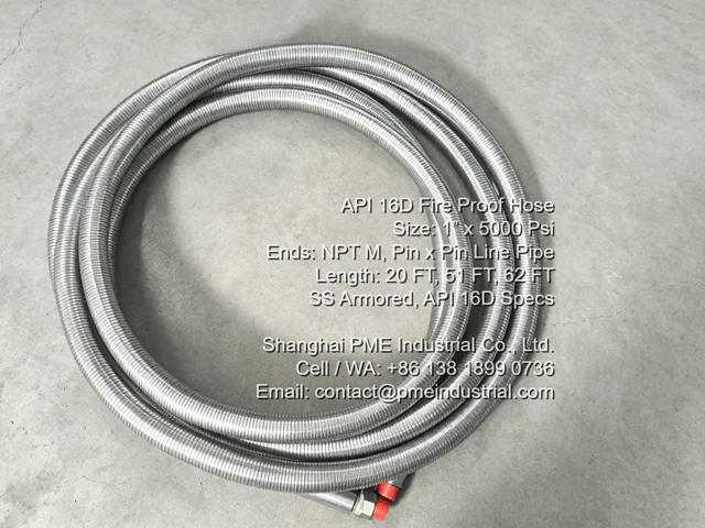 1 Inch 5000 PSI Fire Shield Hose Coiled for Export