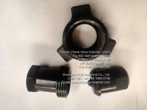 Fig 602 Self-sealing Union male sub female sub and three wing nut components
