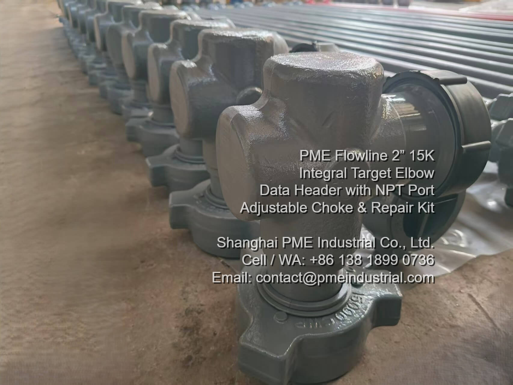 2 inch 1502 WxT integral 15K target elbow designed for severe abrasive service