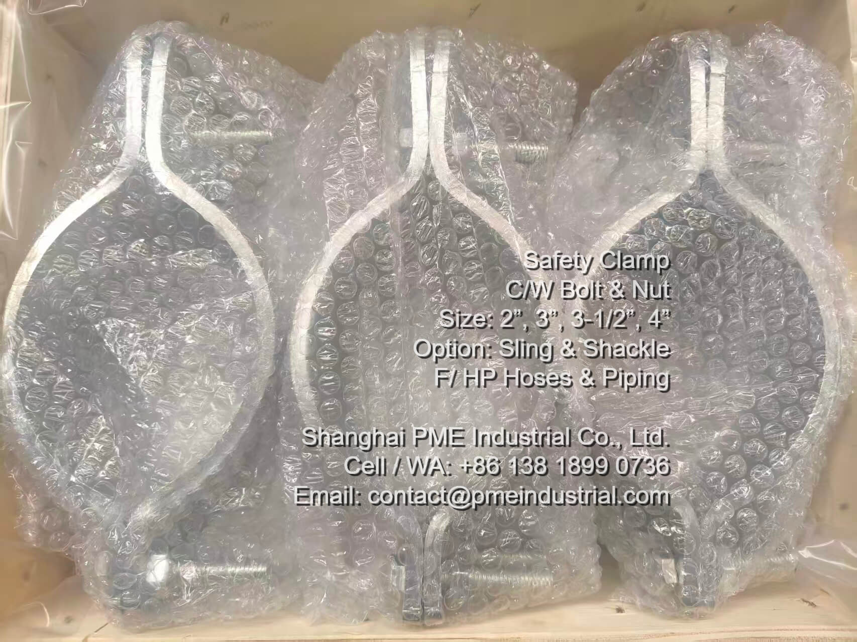 Half Clamp Set bulk export packaging with bolts and nuts