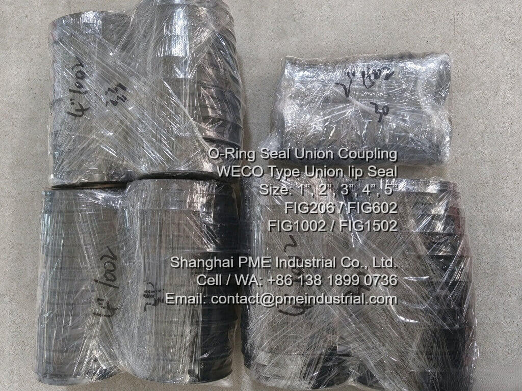 WECO Type Union Lip Seal for 2 inch FIG1502 and 4 inch FIG1002 high pressure lines