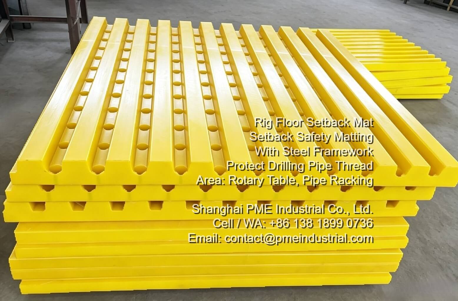 Finished layout of Drilling Floor Anti-Slip Setback Mat with framework