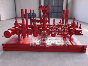 3 1 8 5K Choke Kill Manifold skid mounted assembly for well control