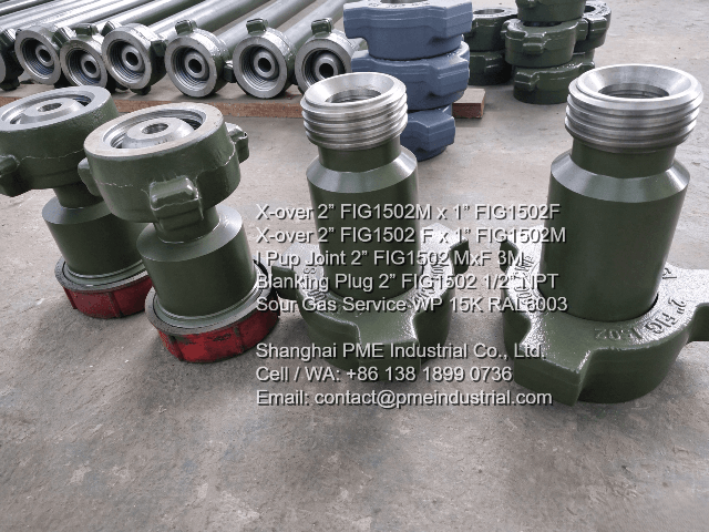 Sour Gas Service High Pressure Flowline RAL6003 crossover adapter sub