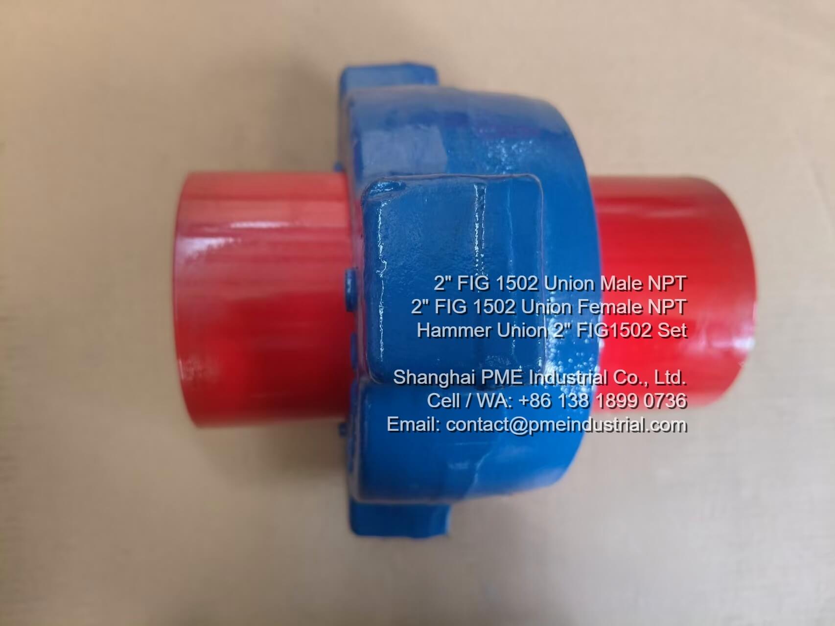 Hammer Union 2 Inch FIG1502 Threaded Assembly complete with wing nut