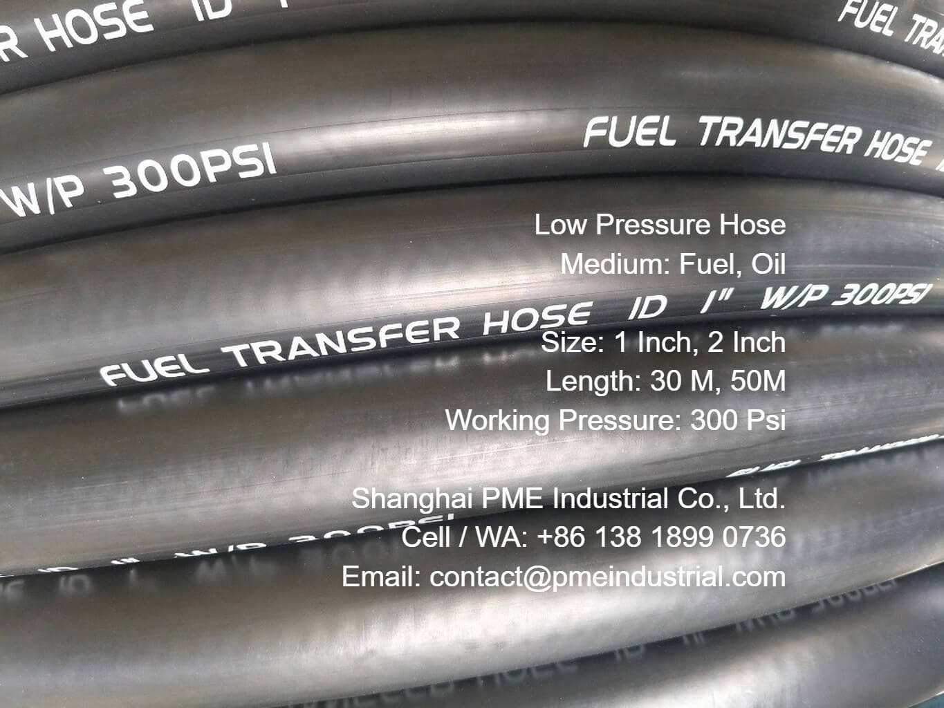Fuel Oil Hose 300 Psi 1 Inch Hose Marking for oilfield transfer lines