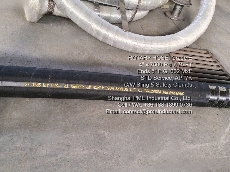 Rotary Hose 4 Grade E 7500 PSI continuous body marking