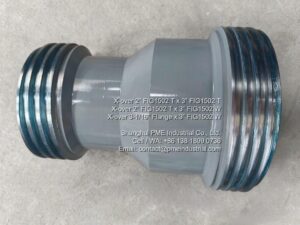X over 2 inch FIG1502 T x 3 inch FIG1502 T crossover adapter for oilfield flowline connection